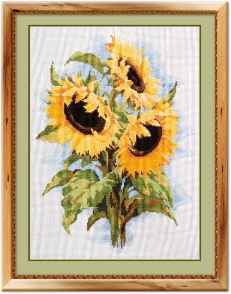 262 Набор для вышивания ОВЕН "Букет подсолнухов"