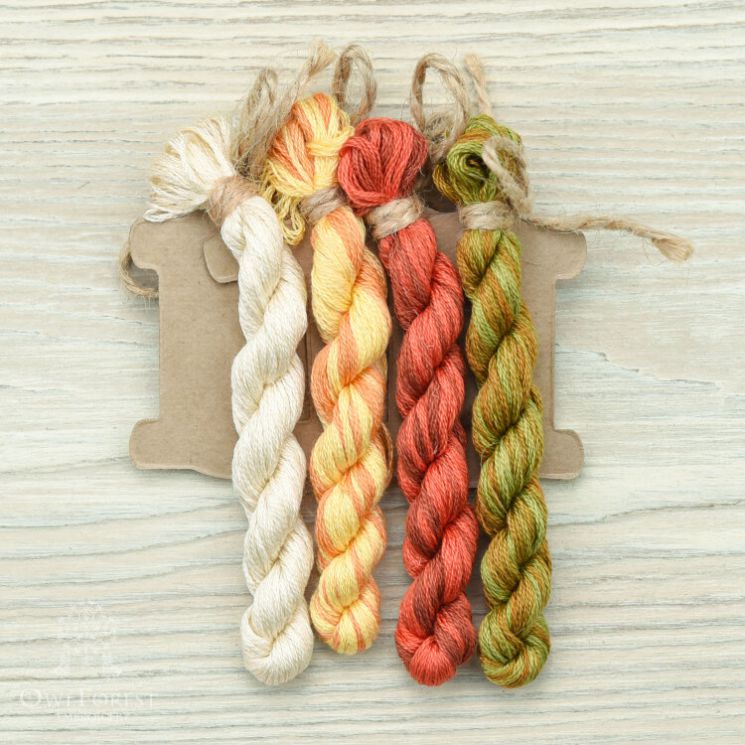 НМул-ЛР-3322-К Набор ниток OwlForest для схем «Лекарственные растения» (DMC) Календула