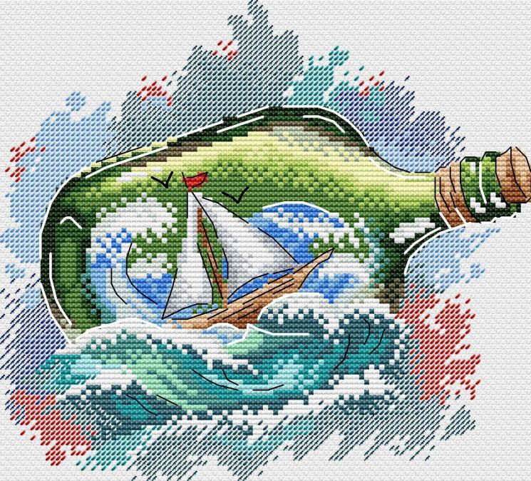 Набор для вышивания Жар-Птица "Морское послание" В-684