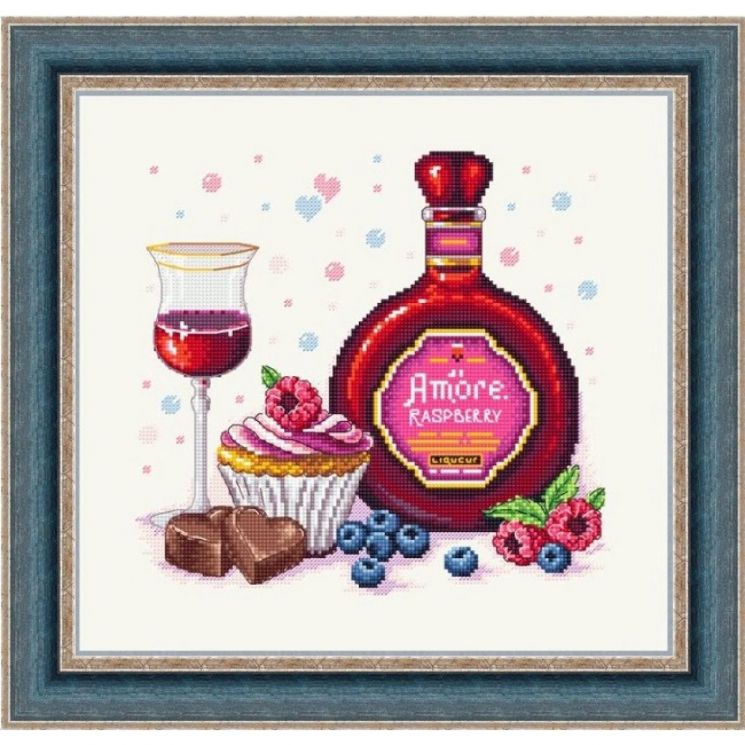 Набор для вышивания Сделано с любовью КГ-16 "Малиновый ликёр", 25Х25