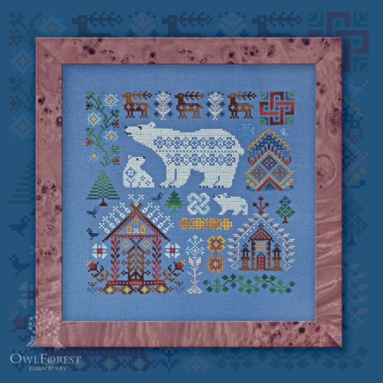 Схема для вышивания «Гиперборея. Белые медведи» 0103-ГБМ-С