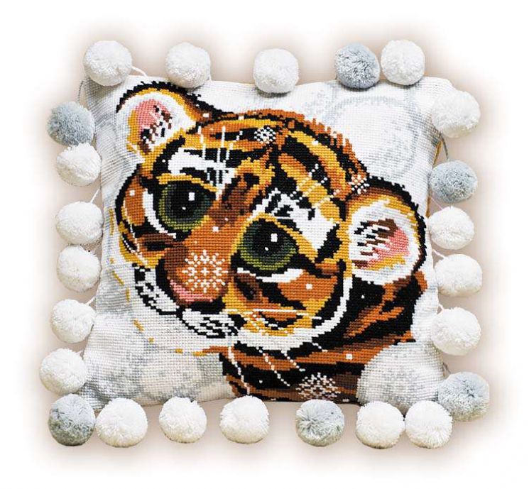 1035 Набор для вышивания Риолис Подушка "Тигренок"