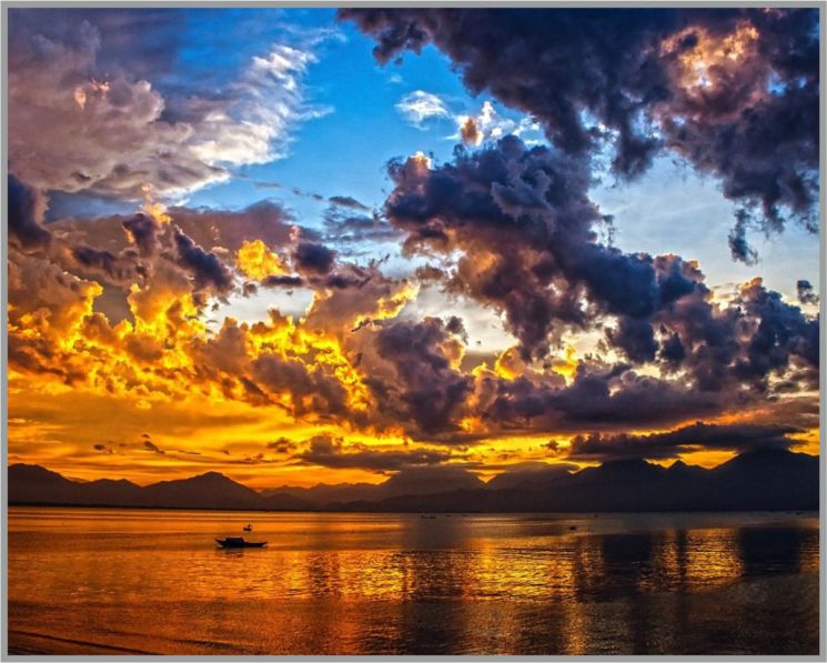 ML-60 Алмазная мозаика на подрамнике МИЛАТО "Берег восходящего солнца"