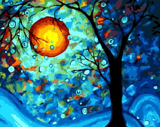 GX 8296 Картина по номерам Paintboy "Дерево желаний" (Ван Гог)