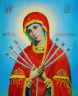 Набор для вышивания гладью РИСУЕМ ИГЛОЙ "Икона Божьей Матери Семистрельная" L-0008