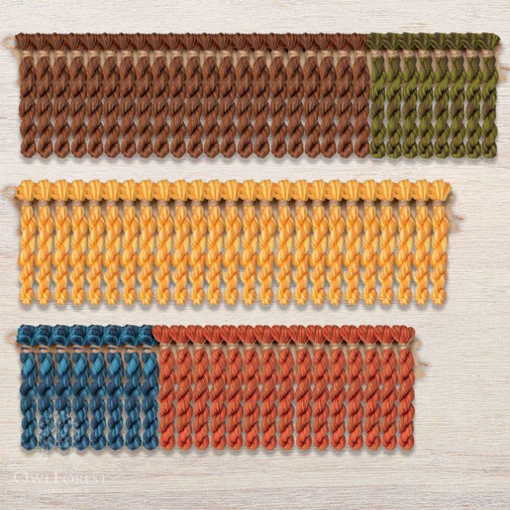 Набор ниток OwlForest для схем «Индейские мотивы» (DMC) 5 цветов "Панно" 28 каунт в 3 нити НМул-ИМП163-3283-5 