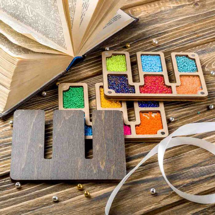 Органайзер для бисера "Алфавит" ВОЛШЕБНАЯ СТРАНА,  FLZB-150(Ш), 12х9см