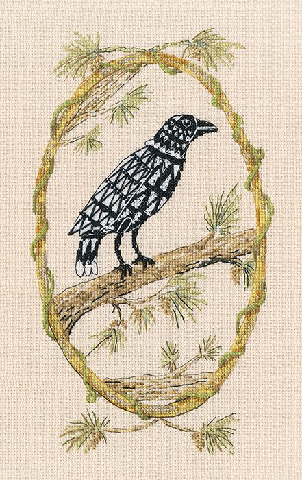 М779 Набор для вышивания РТО "Ворон в рамке"